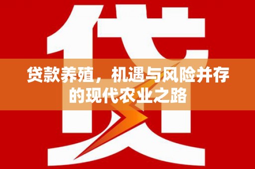 南安贷款养殖，机遇与风险并存的现代农业之路