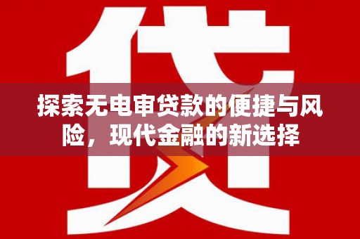 南安探索无电审贷款的便捷与风险，现代金融的新选择