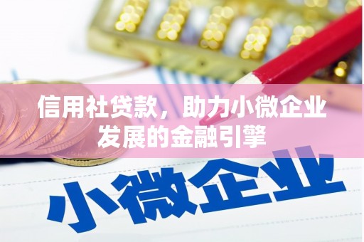 南安信用社贷款，助力小微企业发展的金融引擎