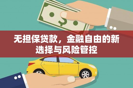 南安无担保贷款，金融自由的新选择与风险管控