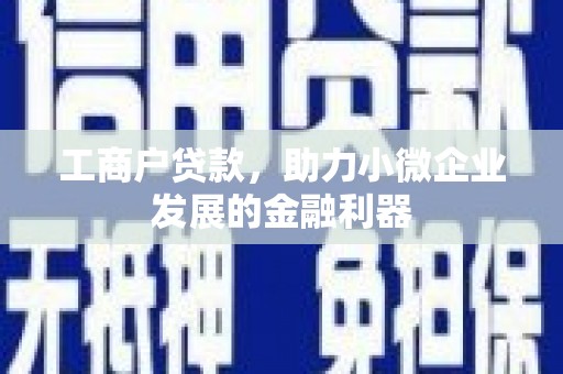 南安工商户贷款，助力小微企业发展的金融利器