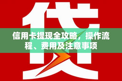 南安信用卡提现全攻略，操作流程、费用及注意事项