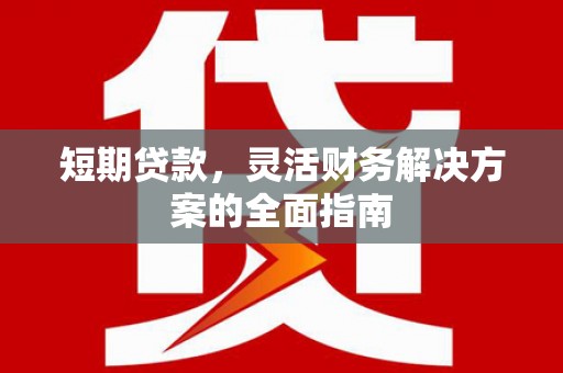 南安短期贷款，灵活财务解决方案的全面指南