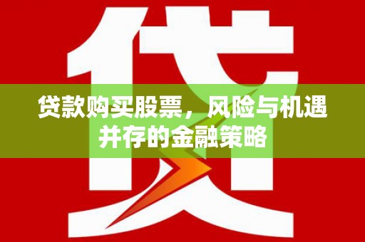 南安贷款购买股票，风险与机遇并存的金融策略