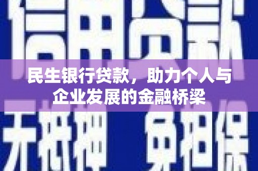南安民生银行贷款，助力个人与企业发展的金融桥梁