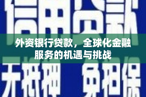 南安外资银行贷款，全球化金融服务的机遇与挑战