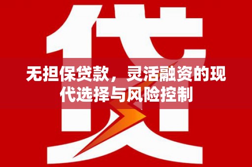 南安无担保贷款，灵活融资的现代选择与风险控制