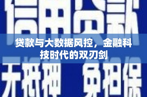 南安贷款与大数据风控，金融科技时代的双刃剑