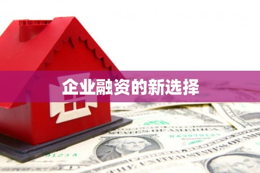 南安企业融资的新选择