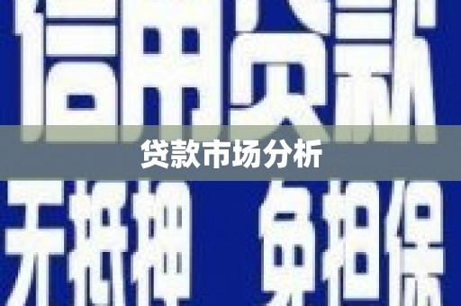 南安贷款市场分析