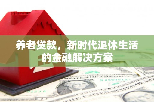 南安养老贷款，新时代退休生活的金融解决方案