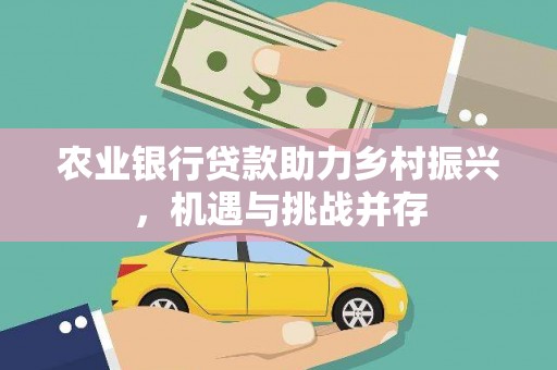 南安农业银行贷款助力乡村振兴，机遇与挑战并存