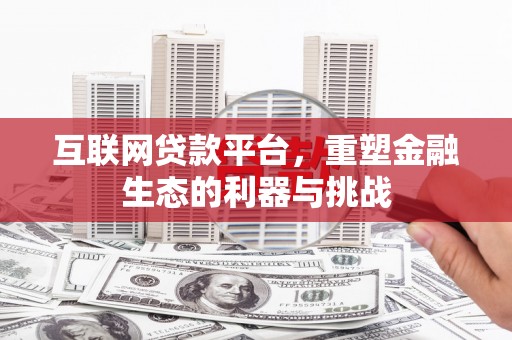 南安互联网贷款平台，重塑金融生态的利器与挑战