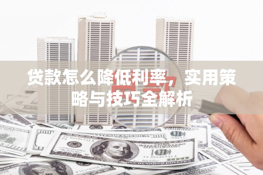南安贷款怎么降低利率，实用策略与技巧全解析