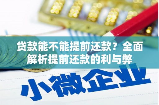 南安贷款能不能提前还款？全面解析提前还款的利与弊