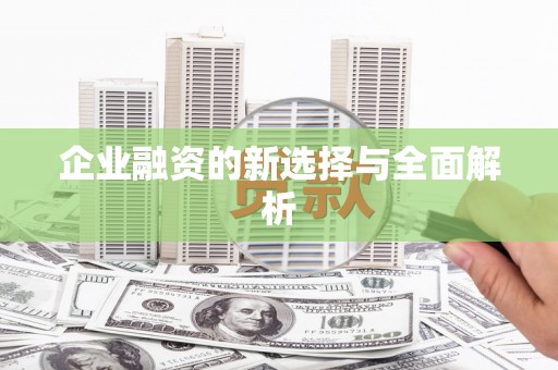 南安企业融资的新选择与全面解析