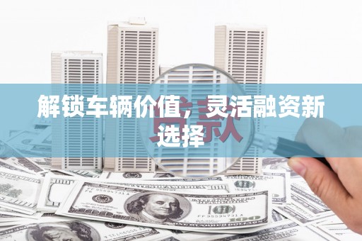 南安解锁车辆价值，灵活融资新选择