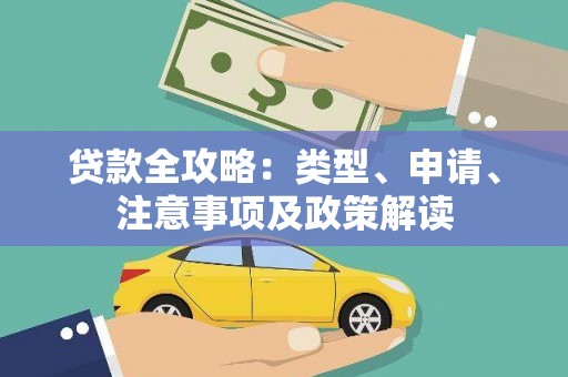 南安贷款全攻略：类型、申请、注意事项及政策解读