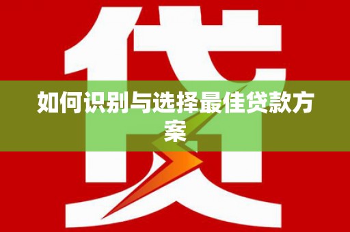 南安如何识别与选择最佳贷款方案