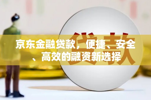 南安京东金融贷款，便捷、安全、高效的融资新选择
